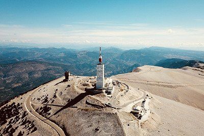 Uitzicht vanaf de top van de Mont Ventoux