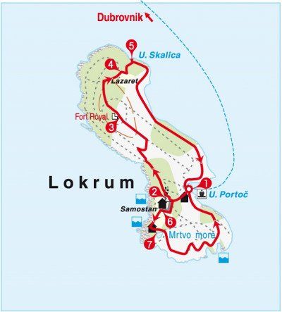 Karte Erlebnistour Insel Lokrum