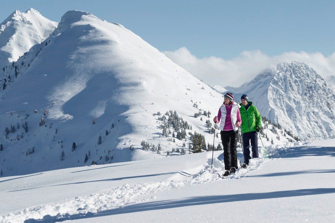 Schneeschuhwanderung bei Schladming, Österreich