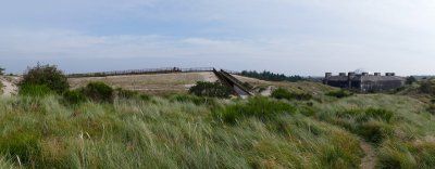 Tirpitz Museum and bunker in the middle of the dunes from the outside