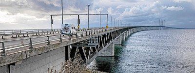 Camper op de Öresundbrug