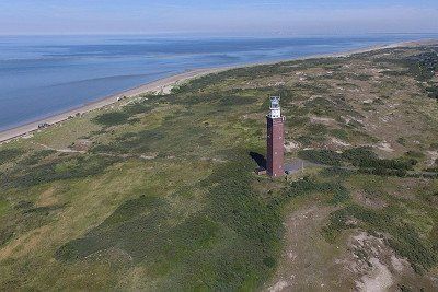Ouddorp lighthouse from above, the Netherlands