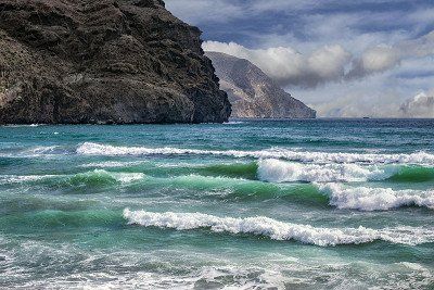 Sea and rock in Cabo de Gata-Níjar Natural Park, Spain