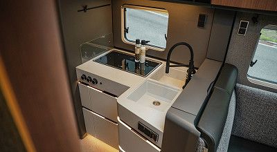 Optionale Designkueche im Hymer Wohnmobil B-ML T 780