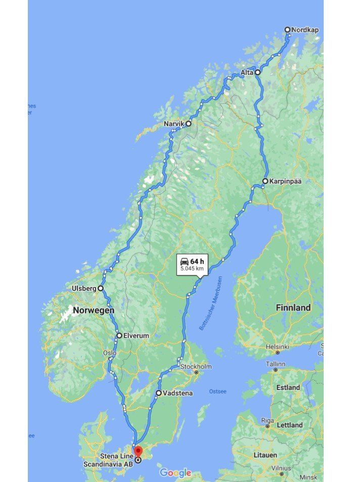 Nordkap-Tour 07/2021 -> Schweden / Finnland / Norwegen (Skandinavien)