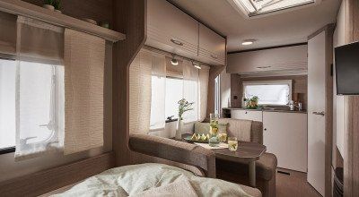 Innenraum im Bürstner Wohnwagen Premio Life Modell 2022