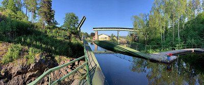 View of the gully of the Håverud aqueduct, Sweden